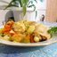 Тушеная капуста с кабачком и курицей