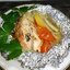 Радужная форель на подушке из картофеля с овощами (в фольге)