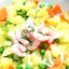 Салат из креветок с овощами