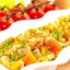 Кольраби, тушенная с куриным филе и овощами