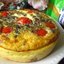 Омлет с опятами, черри и рисом