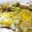Яичница с грибами и сыром
