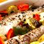 Запеченный сибас с овощами