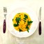 Морковное пюре с куркумой и базиликом