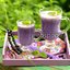 Молочный коктейль с черникой