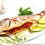 Дорада, фаршированная овощами