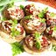 Шампиньоны фаршированные с салями