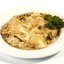 Куриное филе в соевом соусе, в омлете с рисом и спаржей
