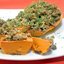 Запеченная тыква с фаршем и гречкой
