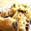 Макароны-гнезда с грибным соусом