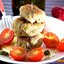 Котлетки из баклажанов с сырной начинкой