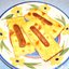 Запеченные блины с сосисками
