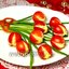 Закуска «Тюльпаны» из помидоров