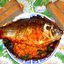 Карась запеченный с овощами и нутом