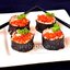 Роллы с кальмарами и красной икрой