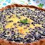 Черничный песочный пирог с черникой и сметанной заливкой