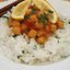 Карри из нута с кокосовым рисом