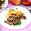 Куриная печень с яблоками