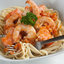 Паста с семгой и креветками