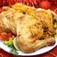 Запеченная курица с грибами