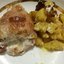 Курица с картофелем, запеченная под майонезом с базиликом