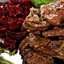 Говяжья печенка с красным луком