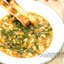 Чечевичная похлёбка с пастой и шпинатом