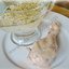 Отварная курица с чесночным соусом