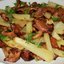 Жареный картофель с лисичками