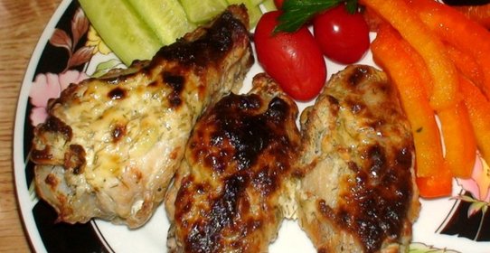 Крылышки в духовке в чесночном соусе