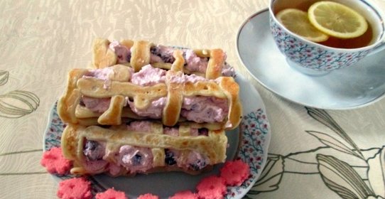 Блинчики Макраме с творожной начинкой