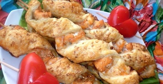 Шашлык из рыбы в духовке