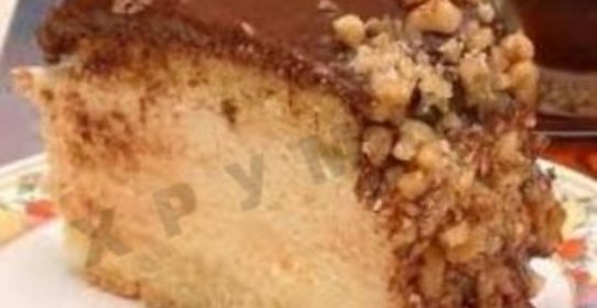 Торт птичье молоко с манкой