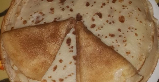 Блинчики на кефире с коньяком