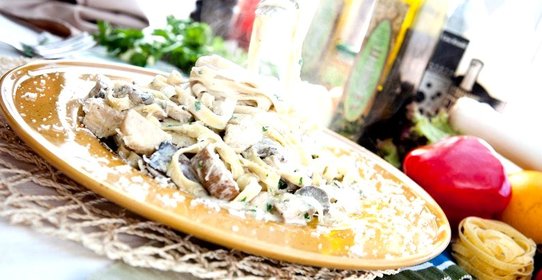 Паста с лесными грибами
