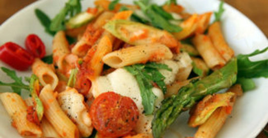 Паста запеченная со спаржей