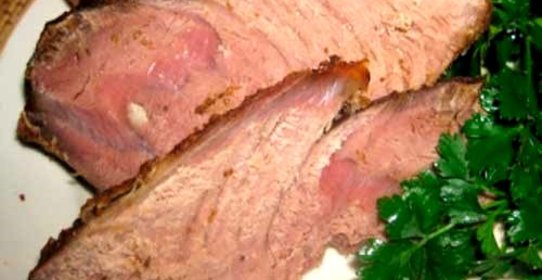 Запеченное мясо с лимонным соком