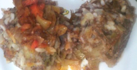 Ленивые голубцы в казане с овощной подливкой