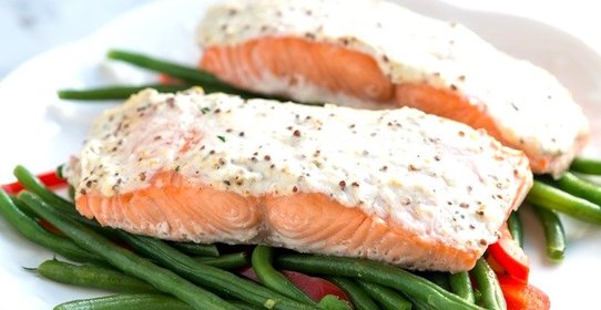 Красная рыба с творожным сыром