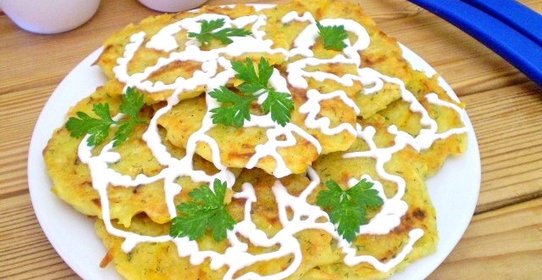 Оладьи из тыквы с картофелем