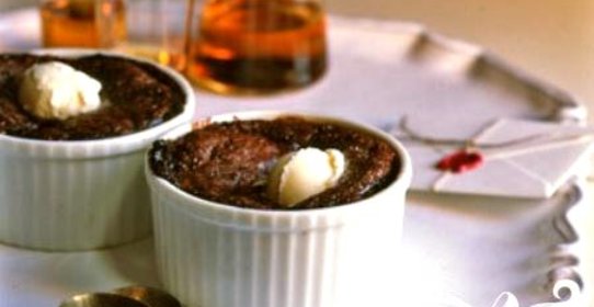 Шоколадный пудинг с мороженым