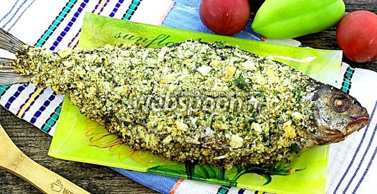 Лещ под хлебной корочкой