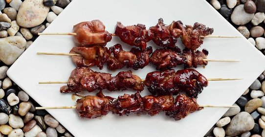 Шашлычки якитори из цесарки