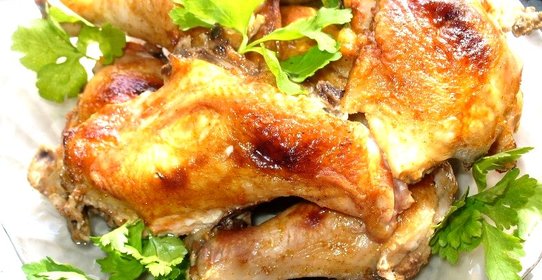 Курица кусочками в духовке