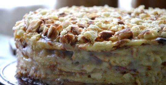 Творожный торт на сковороде