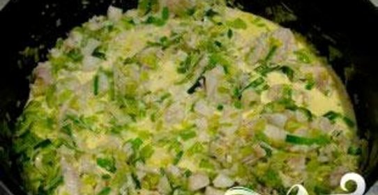 Рыба с луком-порей