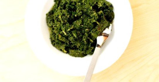 Салат со шпинатом и хидзики