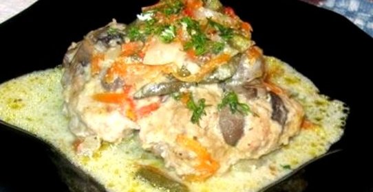 Котлеты с грибами в сметане