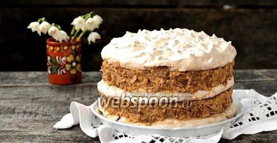 Торт с безе без выпечки