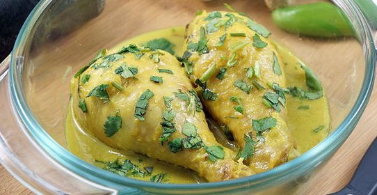 Куриные ножки в соусе карри